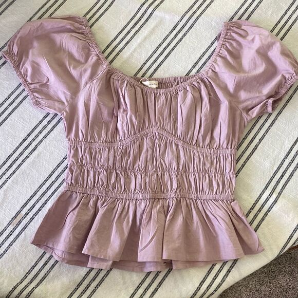 Sim & Sam boho babydoll ruffled crop top Medium NWT - Picture 1 of 6